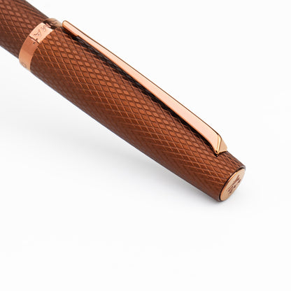 Diplomat Viper Brown Guilloche Rollerball