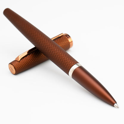 Diplomat Viper Brown Guilloche Rollerball