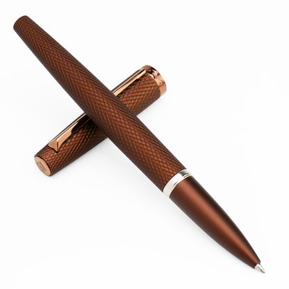 Diplomat Viper Brown Guilloche Rollerball