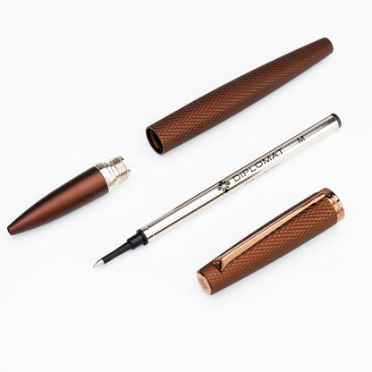 Diplomat Viper Brown Guilloche Rollerball