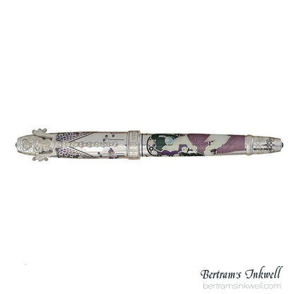 David Oscarson 25th Silver Anniversary Art Nouveau Amethyst Fountain Pen