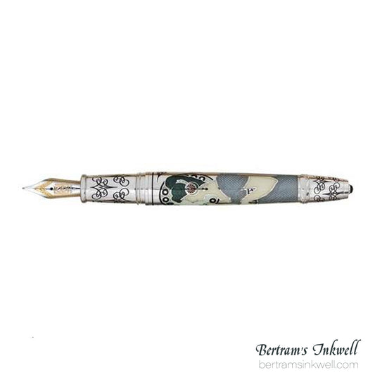 David Oscarson 25th Silver Anniversary Art Nouveau Slate Grey Fountain Pen