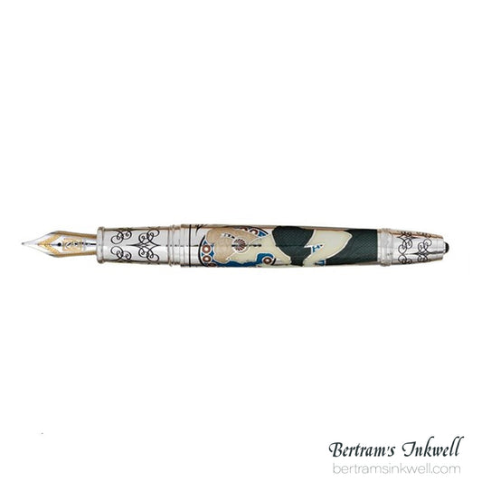 David Oscarson 25th Silver Anniversary Art Nouveau Translucent Onyx Fountain Pen