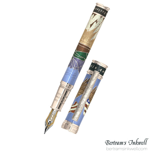 David Oscarson America The Beautiful Light Blue Fountain Pen