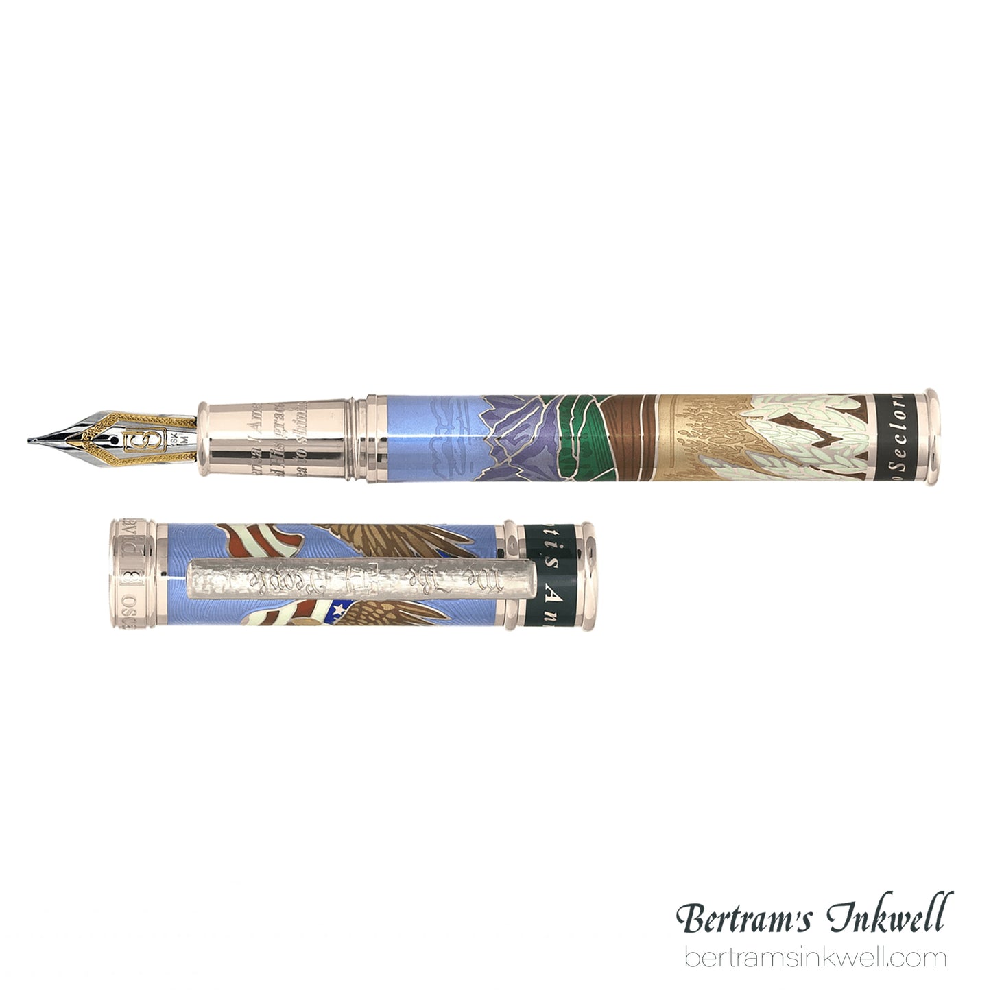 David Oscarson America The Beautiful Light Blue Fountain Pen