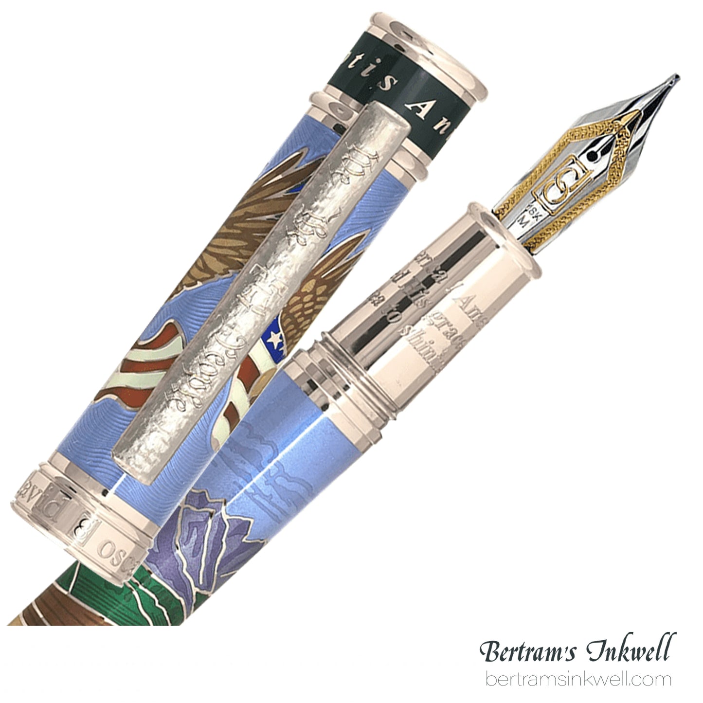 David Oscarson America The Beautiful Light Blue Fountain Pen