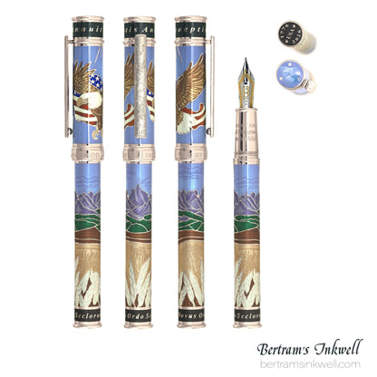 David Oscarson America The Beautiful Light Blue Fountain Pen