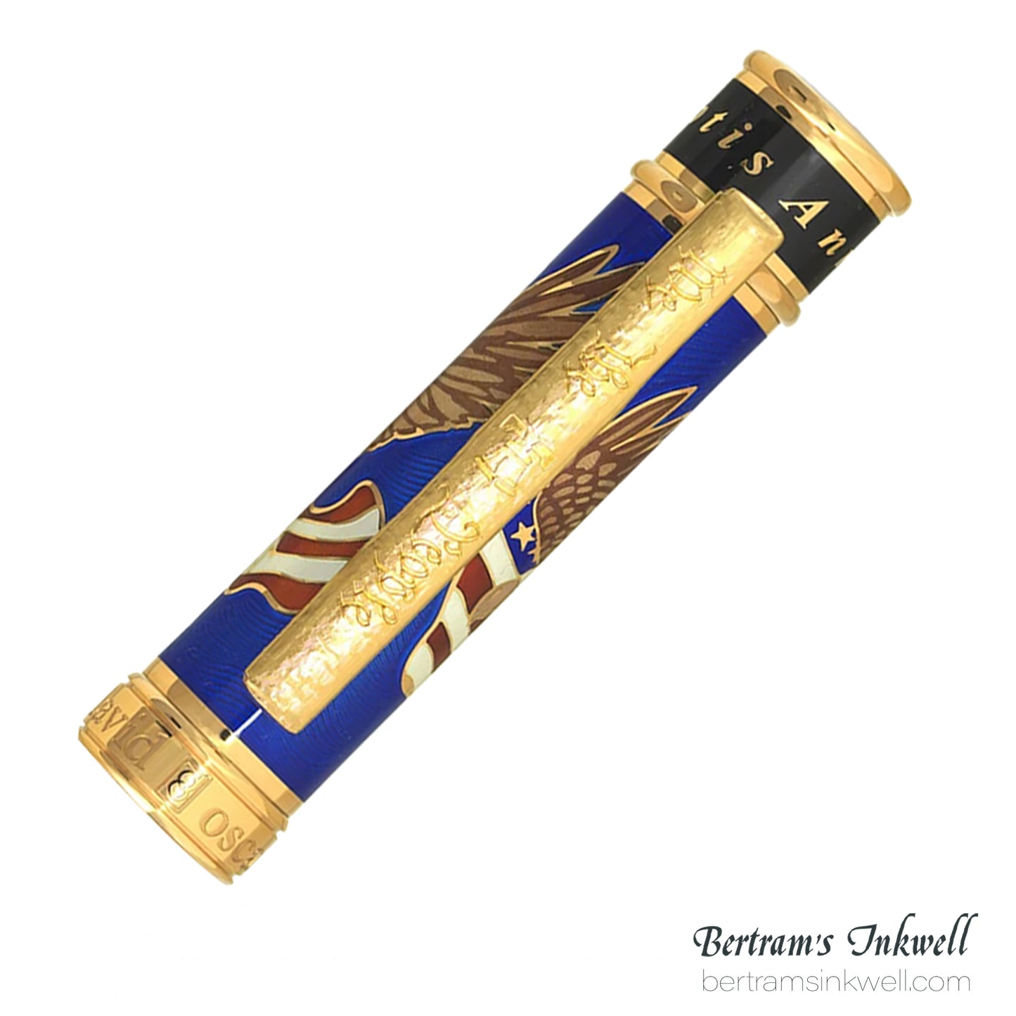 David Oscarson America The Beautiful Sapphire Gold Vermeil Fountain Pen