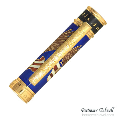 David Oscarson America The Beautiful Sapphire Gold Vermeil Fountain Pen
