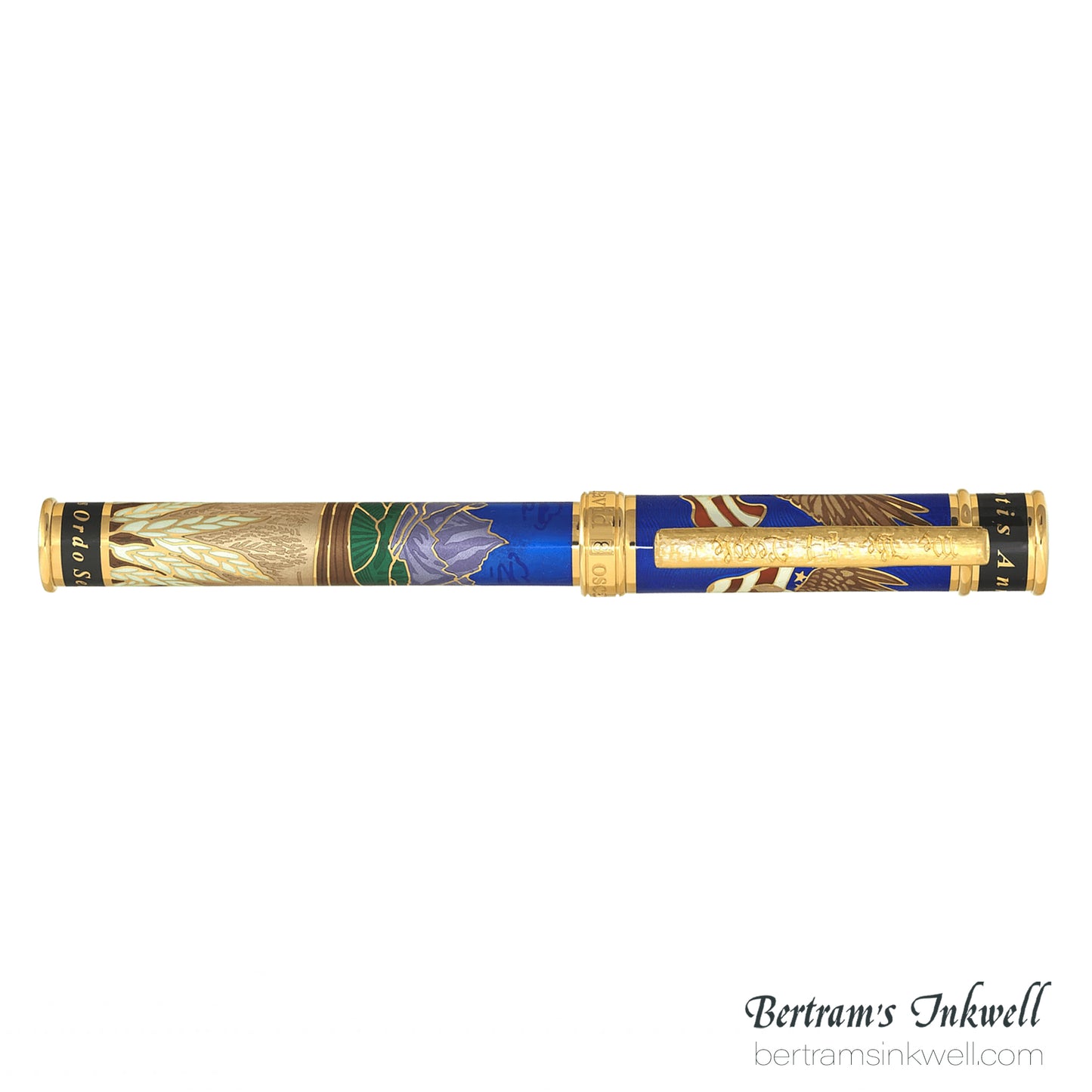 David Oscarson America The Beautiful Sapphire Gold Vermeil Fountain Pen