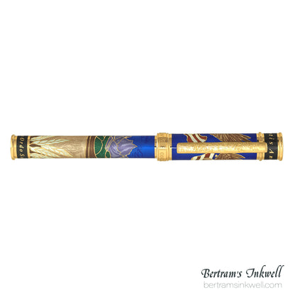 David Oscarson America The Beautiful Sapphire Gold Vermeil Fountain Pen