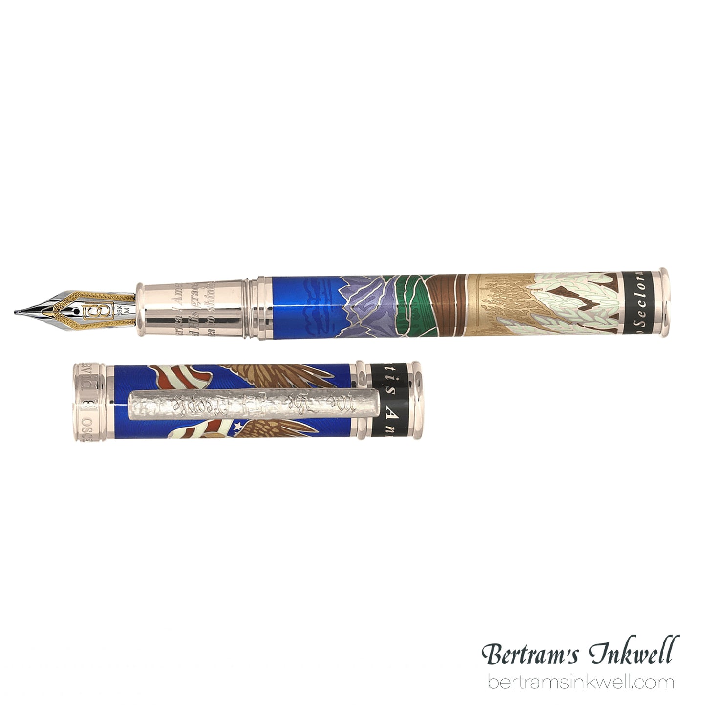 David Oscarson America The Beautiful Sapphire Fountain Pen