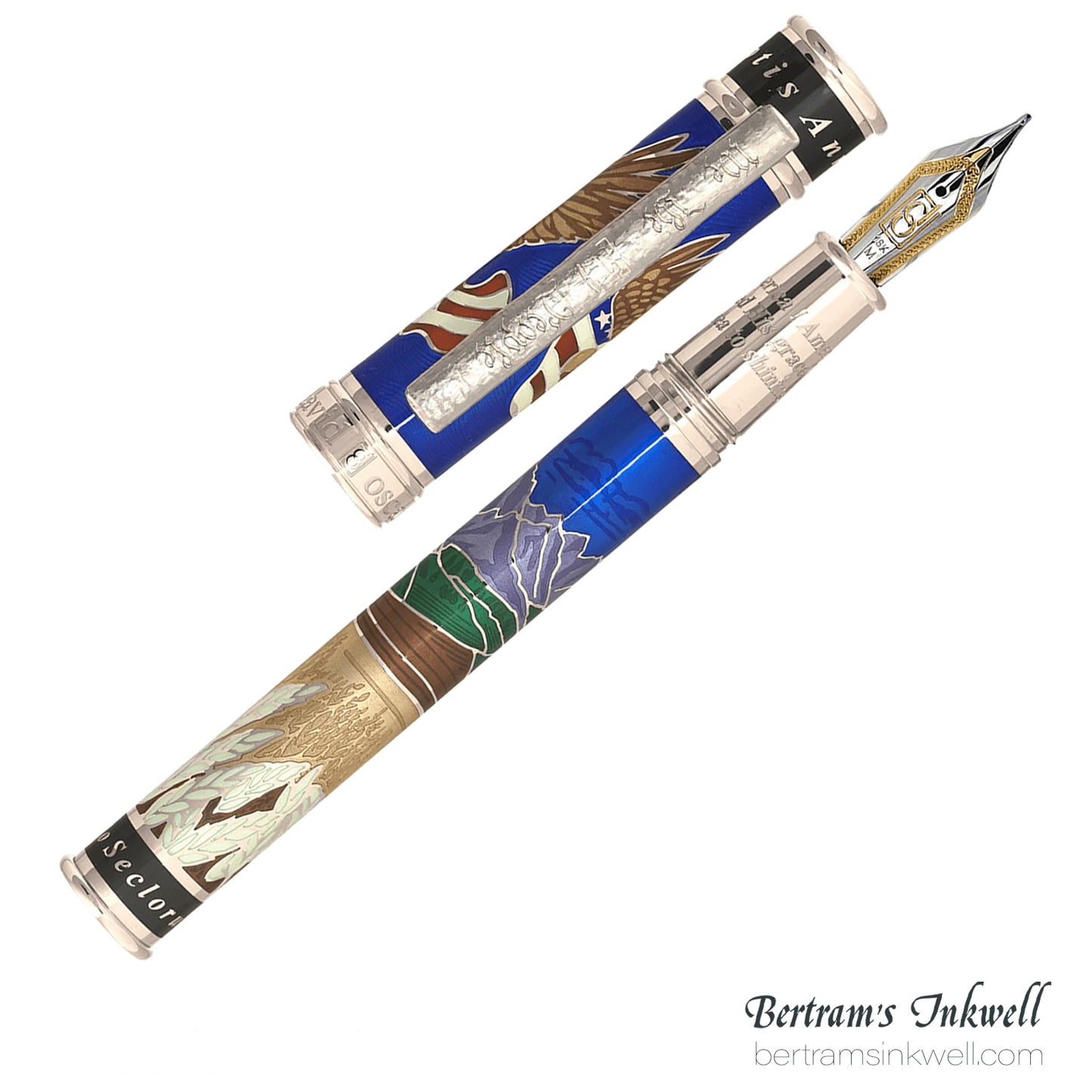 David Oscarson America The Beautiful Sapphire Fountain Pen