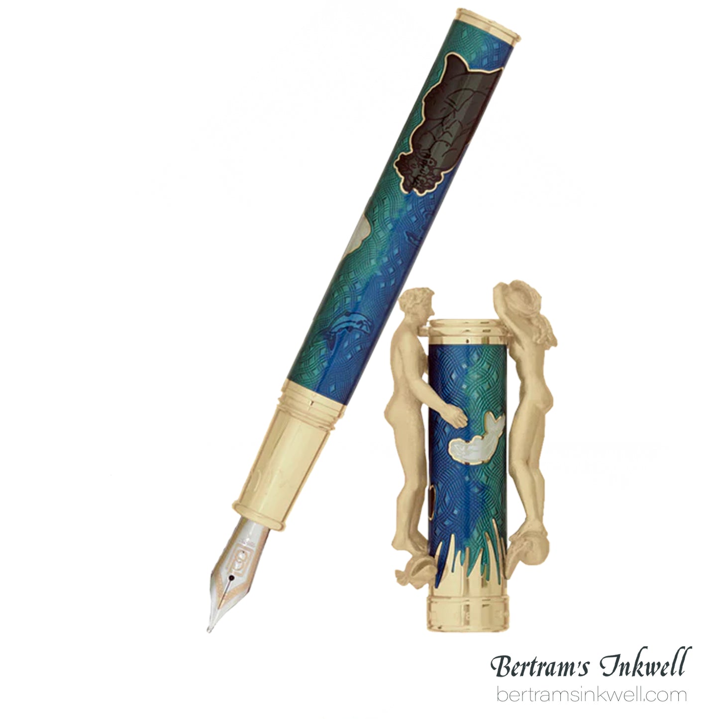 David Oscarson Carl Milles Marriage of the Waters Teal Fountain Pen