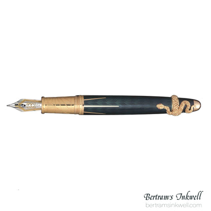 David Oscarson Deus Regit Azure Blue Gold Vermeil Fountain Pen