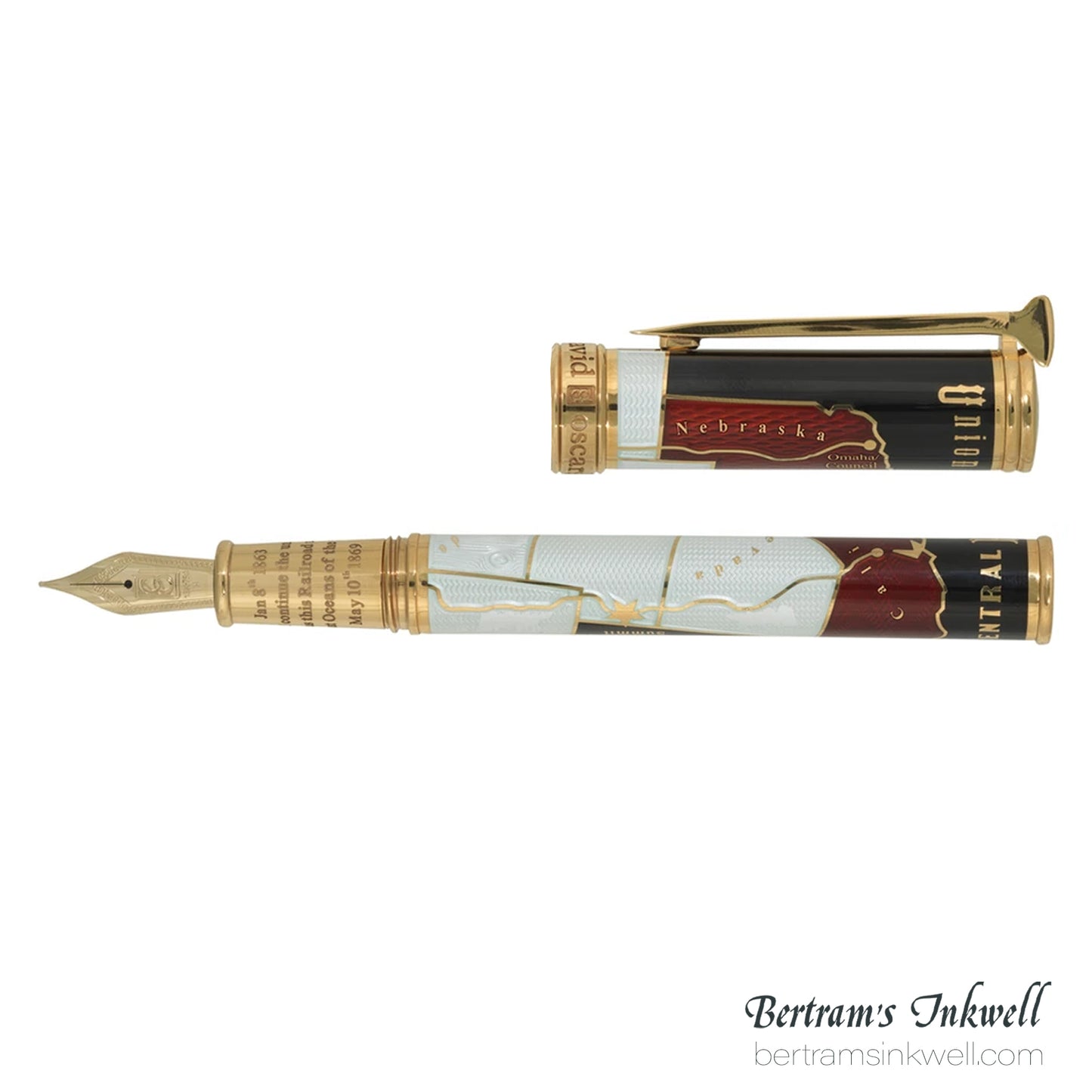 David Oscarson Golden Spike Ruby Red Fountain Pen