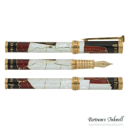 David Oscarson Golden Spike Ruby Red Fountain Pen