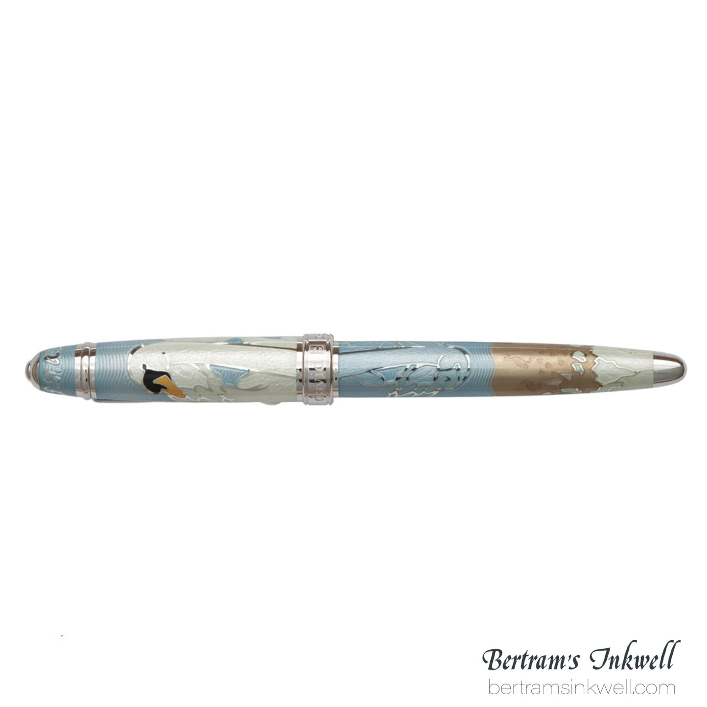 David Oscarson Hans Christian Andersen Azure Copper White Fountain Pen