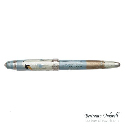 David Oscarson Hans Christian Andersen Azure Copper White Fountain Pen