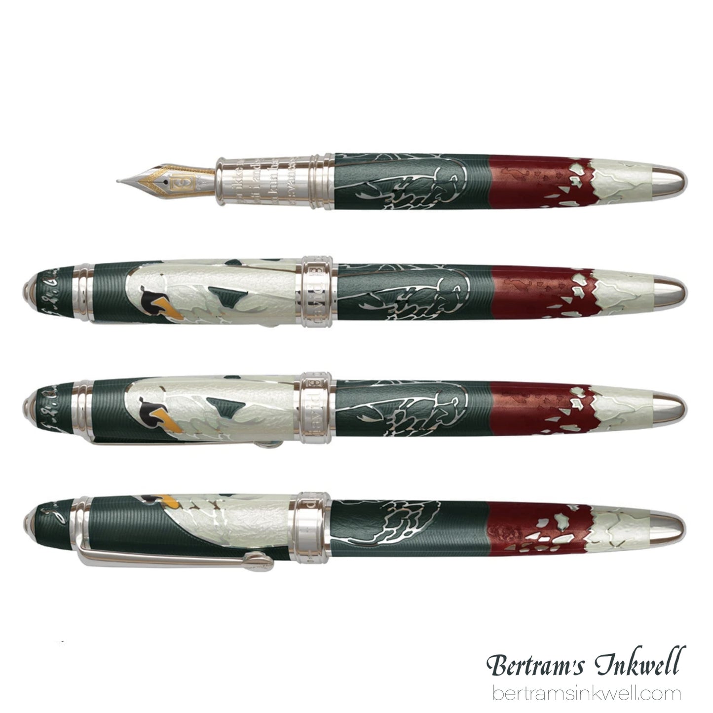 David Oscarson Hans Christian Andersen Black Red White Fountain Pen