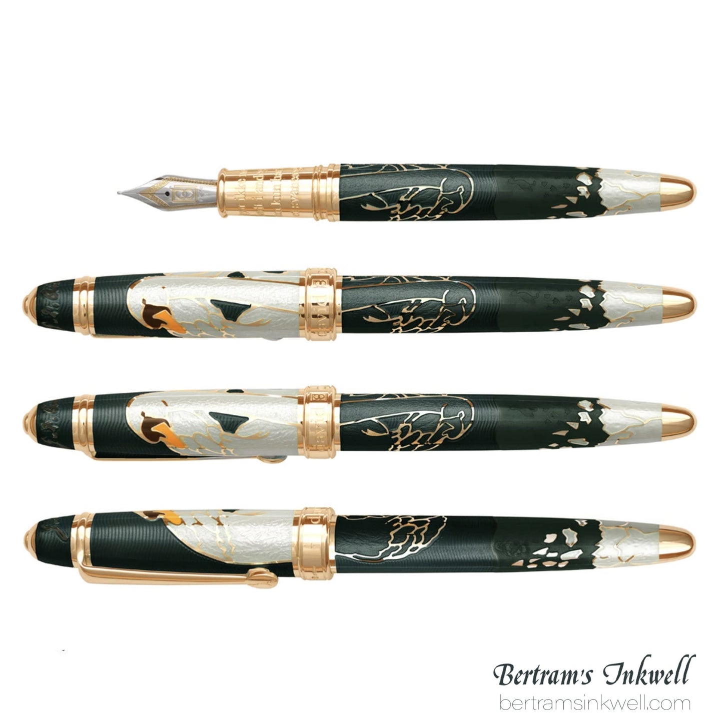 David Oscarson Hans Christian Andersen Black White Gold Fountain Pen