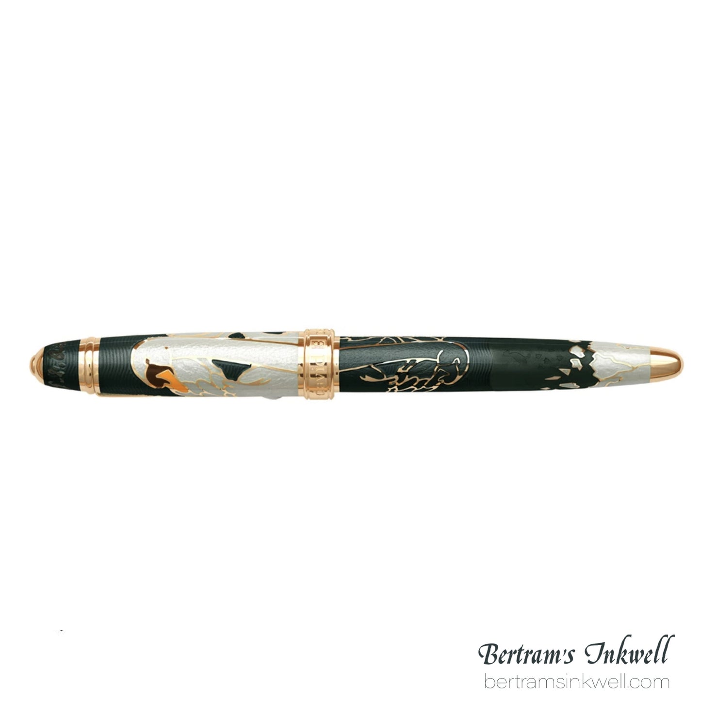 David Oscarson Hans Christian Andersen Black White Gold Fountain Pen