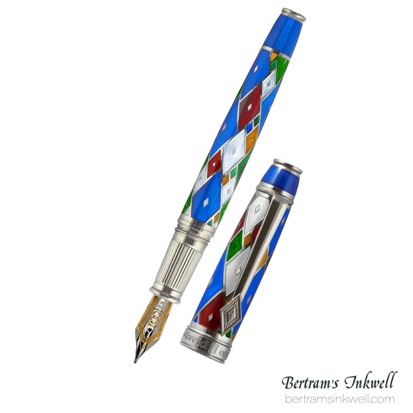 David Oscarson Harlequin Sapphire Blue Fountain Pen