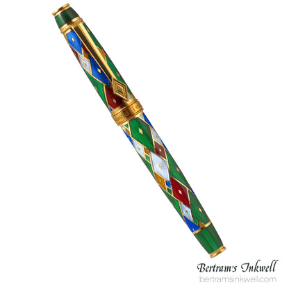 David Oscarson Harlequin Emerald Green Fountain Pen