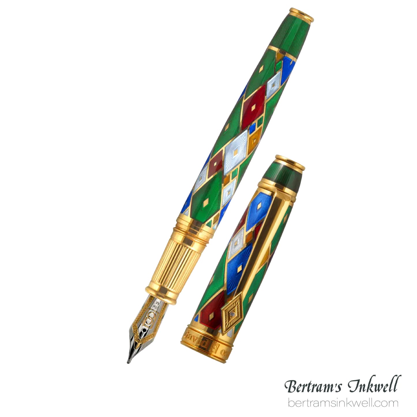 David Oscarson Harlequin Emerald Green Fountain Pen