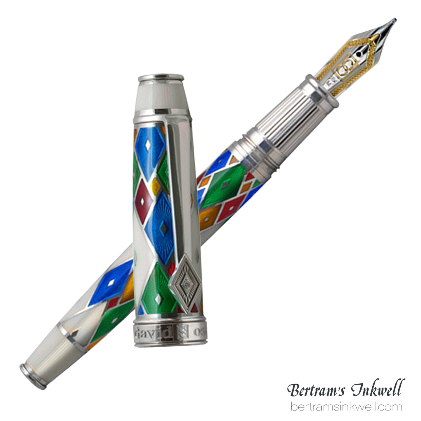 David Oscarson Harlequin Opalescent White/Pearl Fountain Pen