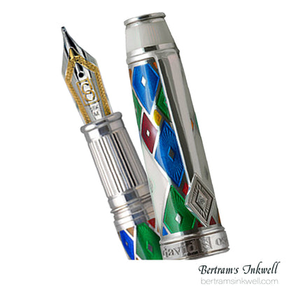 David Oscarson Harlequin Opalescent White/Pearl Fountain Pen