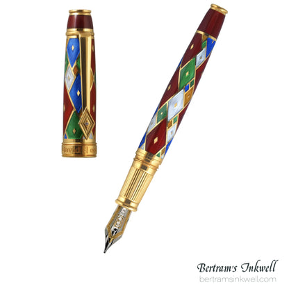 David Oscarson Harlequin Ruby Red Fountain Pen