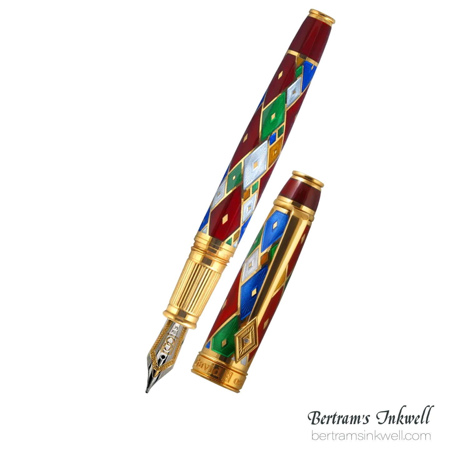 David Oscarson Harlequin Ruby Red Fountain Pen