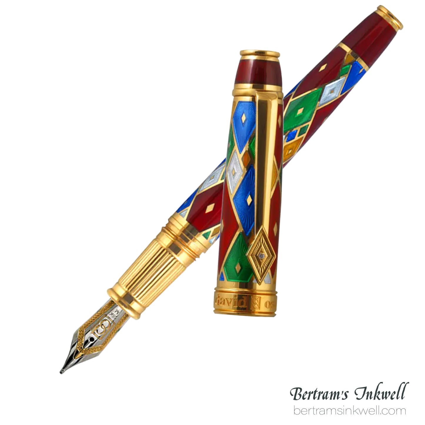 David Oscarson Harlequin Ruby Red Fountain Pen