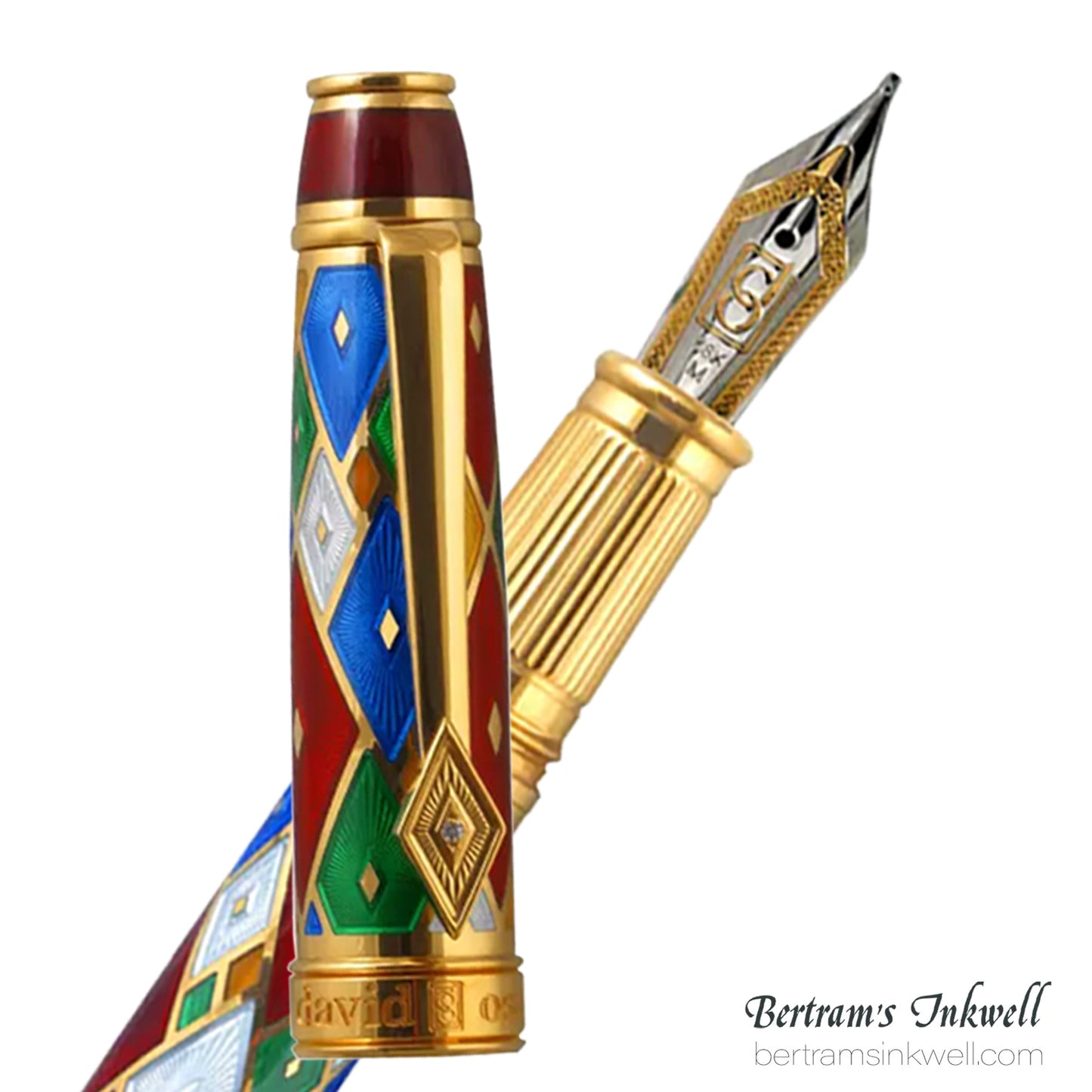 David Oscarson Harlequin Ruby Red Fountain Pen