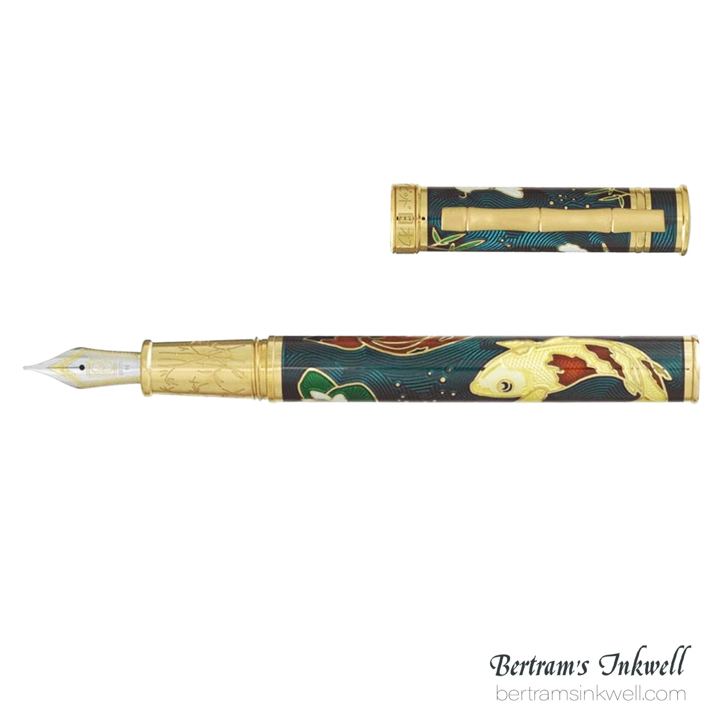 David Oscarson Koi Translucent Teal Fountain Pen