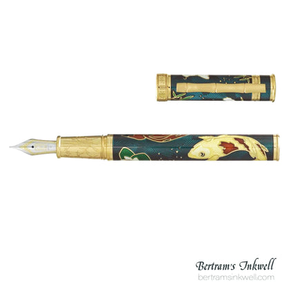 David Oscarson Koi Translucent Teal Fountain Pen