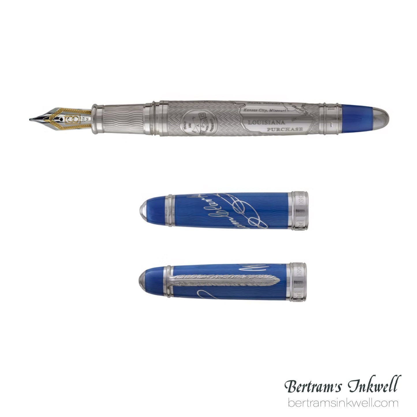 David Oscarson Lewis and Clark Sapphire Blue Fountain Pen