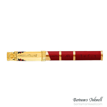 David Oscarson The Rosetta Stone Translucent Ruby Red Fountain Pen