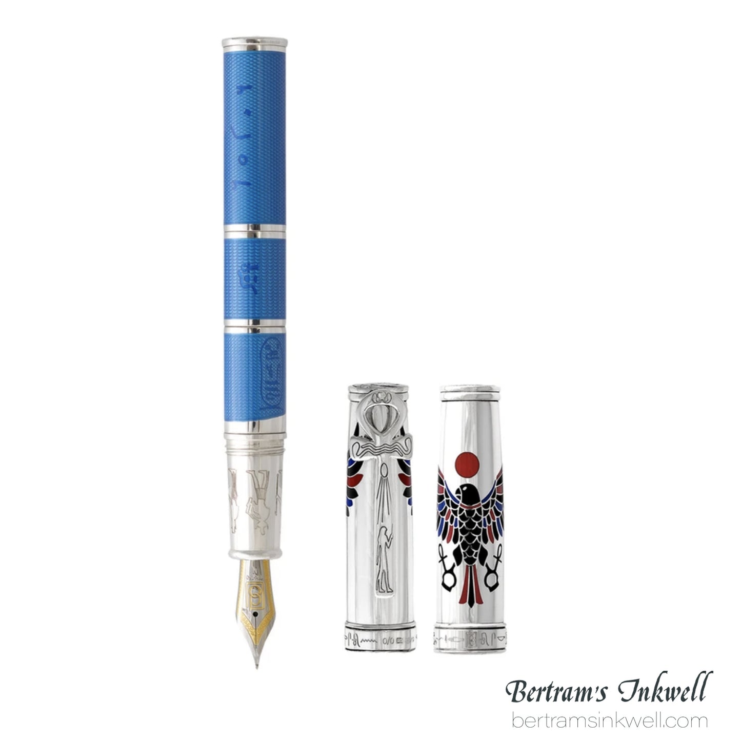 David Oscarson The Rosetta Stone Translucent Sapphire Blue Fountain Pen