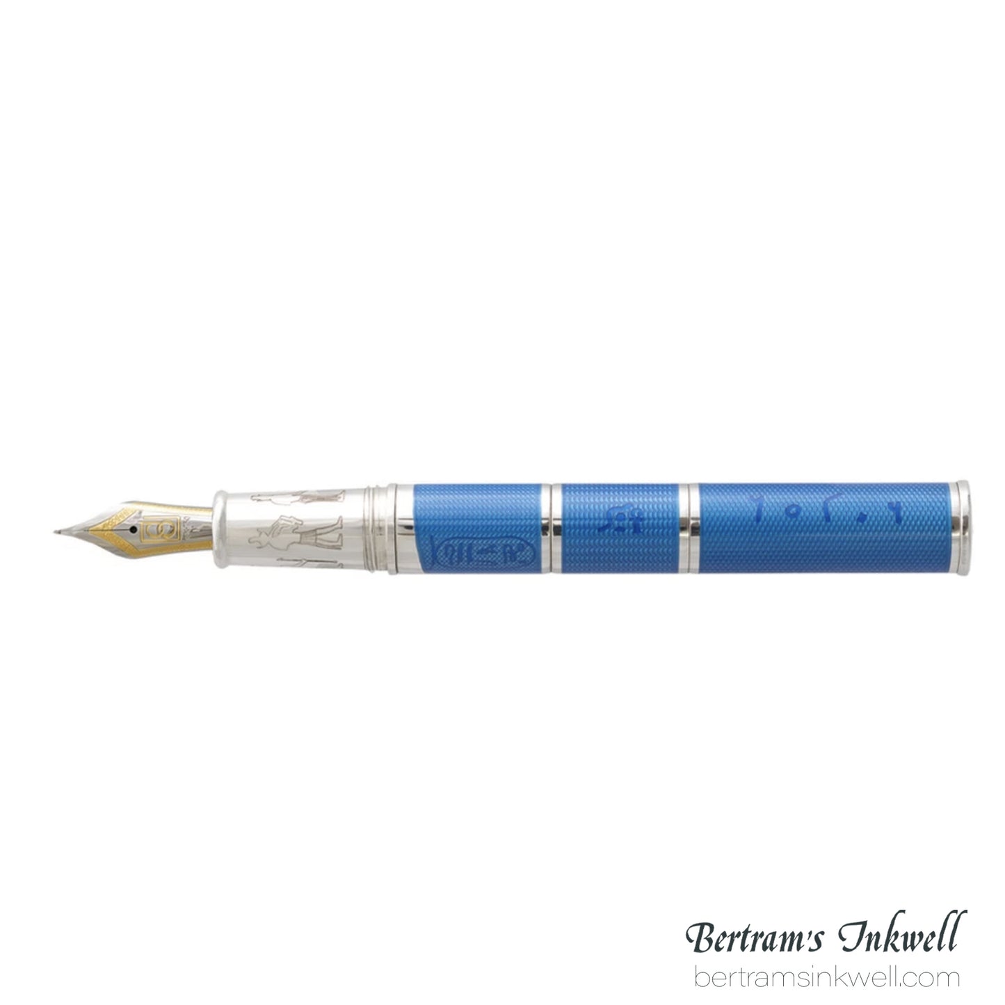 David Oscarson The Rosetta Stone Translucent Sapphire Blue Fountain Pen