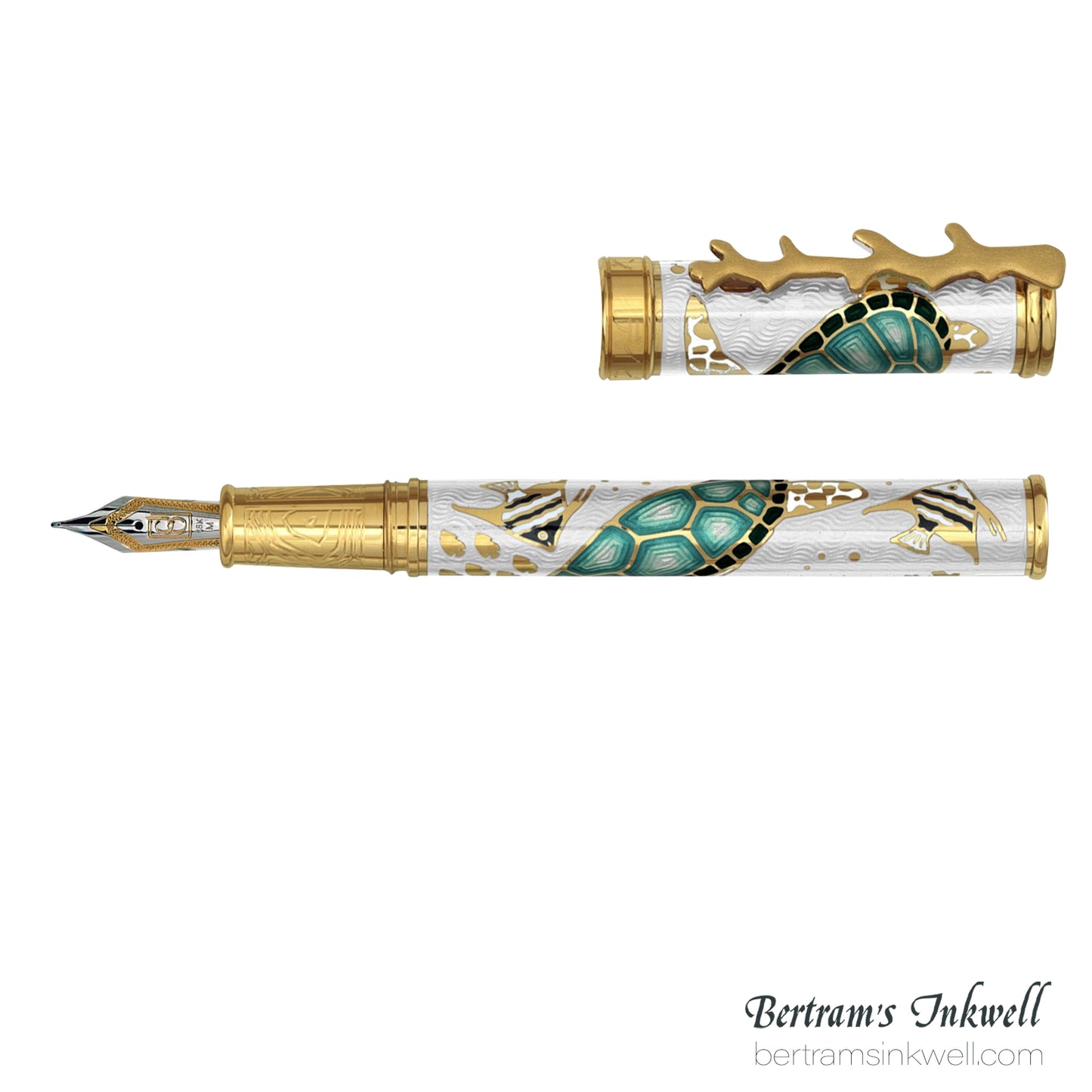 David Oscarson Sea Turtles Limited Edition White Fountain Pen