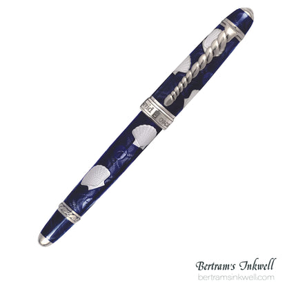 David Oscarson Seaside Ocean Blue/White Fountain Pen