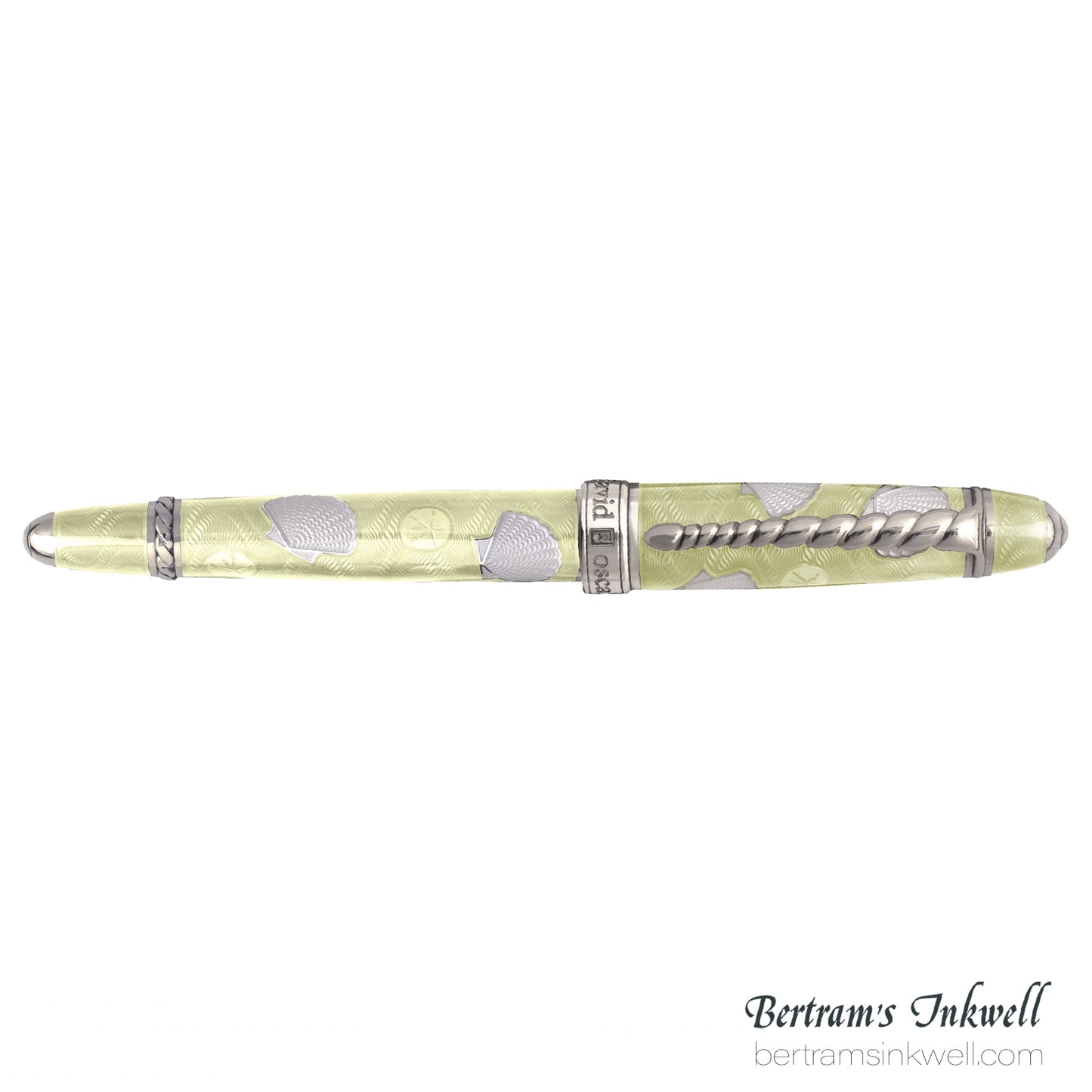 David Oscarson Seaside Ocean Sunshine Yellow/White Fountain Pen