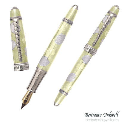 David Oscarson Seaside Ocean Sunshine Yellow/White Fountain Pen
