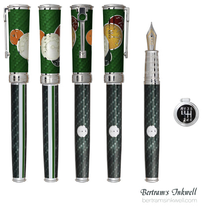 David Oscarson Take It To The Limit Black British Racing Green Carbon Black Fountain Pen