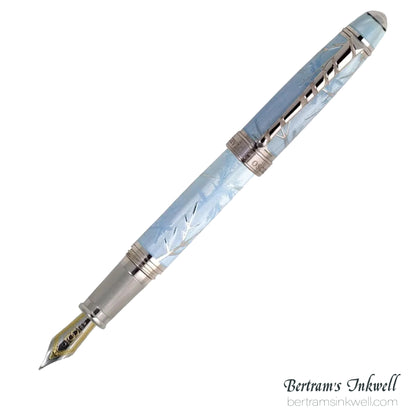 David Oscarson Winter Blue & Rhodium Fountain Pen