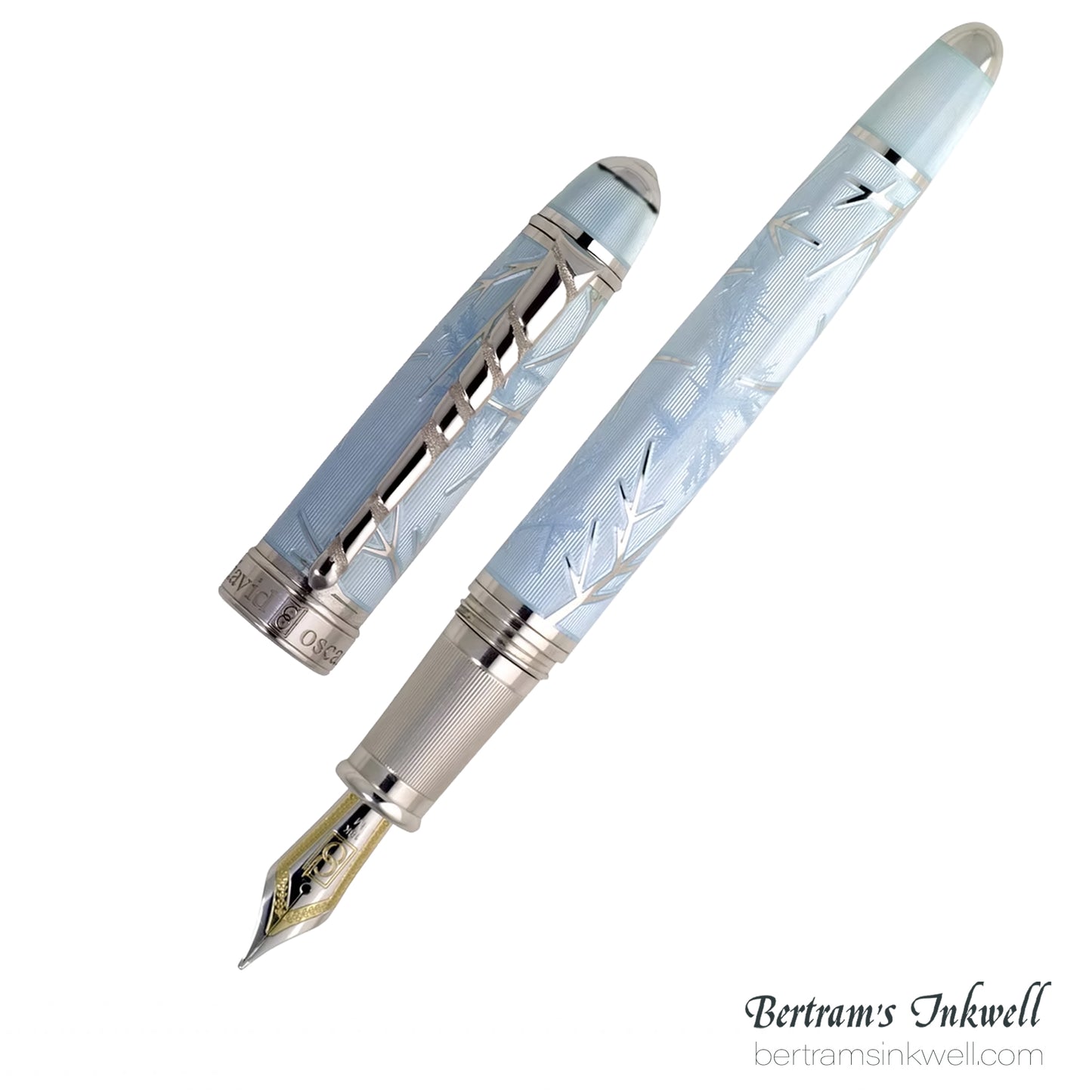 David Oscarson Winter Blue & Rhodium Fountain Pen
