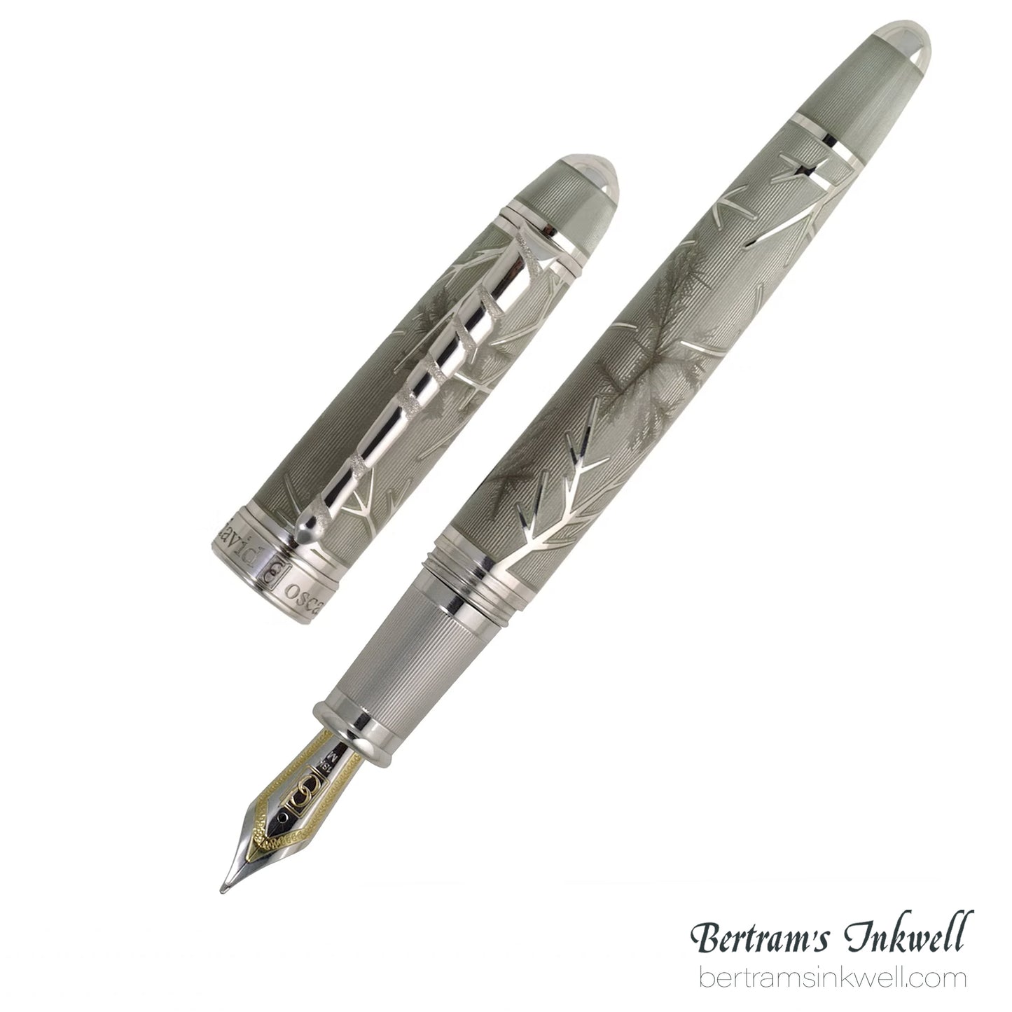 David Oscarson Winter Grey & Rhodium Fountain Pen