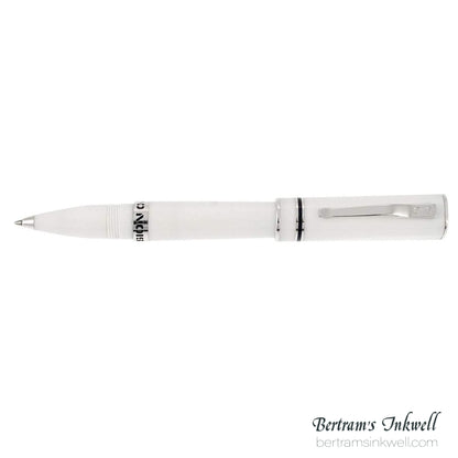 Delta Fusion One White Rollerball With Leather Pen Case